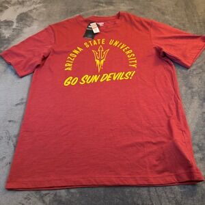 Captivating Arizona State Sun Devils Mens L Large Red Graphic T Shirt NCAA NWT